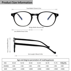 KERECSEN 5 Pack Round Reading Glasses Unisex 073