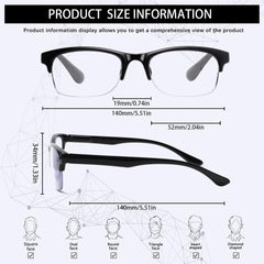 KERECSEN 6 Pack Rectangle Blue Light Blocking Computer Glasses 088