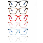 6 Pack Reading Glasses Men Women Spring Hinges Comfortable Glasses for Reading Blue Light Reading Glasses Cheaters Eyeglasses