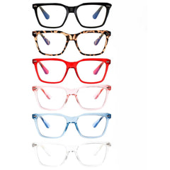 6 Pack Reading Glasses Men Women Spring Hinges Comfortable Glasses for Reading Blue Light Reading Glasses Cheaters Eyeglasses