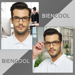 6 Pack Retangle Reading Glasses Include Sunglasses Men and Women 026
