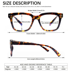 KERECSEN Progressive Blue Light-blocking Reading Glasses, Specifically for Women, Featuring Square And Round Frames with Spring Hinges, Fit Various Face Shapes. Perfect Choice for Outdoor Activities, Computer Work, Everyday Use. A Great Holiday Gift.