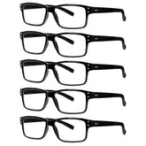 KERECSEN Anti-Blue Light Reading Glasses For Men And Women Spring Hinges Rectangular Frame Minimalist Glasses Computer Reader Lightweight, Durable Reading Glasses For Work And Reading