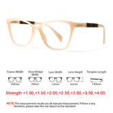 Prescription Glasses for Women Men HD Lenses Spring Hinge Fresh Light Color Presbyopic Eyewear 057