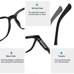 KERECSEN 5 Pack Rectangle Reading Glesses Unisex 028