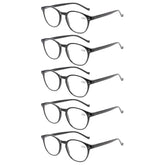 Reading Glasses for Women Men, 5 pack Fashion Readers for Women Men Spring Hinge Eye Glasses, Blue Light Reading Glasses