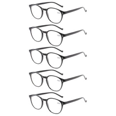Reading Glasses for Women Men, 5 pack Fashion Readers for Women Men Spring Hinge Eye Glasses, Blue Light Reading Glasses