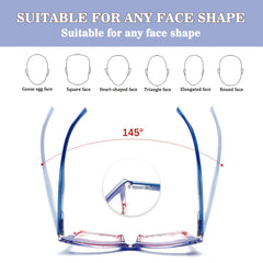 KERECSEN 5 Pairs Large-frame Blue Light-blocking Readingglasses In Stylish Colors, Featuring Spring Hinges Thatsuit A Various Face Shapes. The Premium Blue Light-blocking Lenses Effectively Relieve Eye Strain