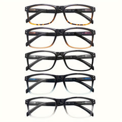 KERECSEN 5 Pack Blue Light Blocking Reading Glasses with Strength - Unbreakable & Durable Spring Hinges Computer Eyeglasses for Men & Women Suitable for Digital Devices, Computer, Tablet, Smartphone
