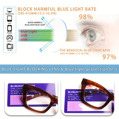 KERECSEN 5 Pack Reading Glasses for Man And Women Anti-blue Light Glasses with Metal Spring Hinges. Kaleidoscope. Large Rectangular Frame. Fashionable Glasses. Ladies' Quality Glasses. Elegant Glasses. Computer Reading Glasses. Family Set