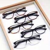 KERECSEN 5pcs Anti-Blue Light Reading Glasses with Gradient Tinted & Adjustable Hinges - Computer Eyeglasses for Eye Strain Relief, Device Use, Compatible for Men & Women
