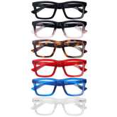 KERECSEN 6 Pairs Women'S Oversized Reading Glasses - Anti-Blue Light Reading Glasses, Perfect for Computer & Phone Use, Fits All Face Shapes! High-Quality Lenses, Metal Spring Hinges, 10 Diopters Available. High Repurchase Ratei Stylish Design