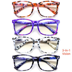 KERECSEN 4 Pairs Of Women's Anti-blue Light Reading Glasses Butterfly Frame Eyeglasses Fashion Print Leopard Print Models Block Blue Light Magnifying Glasses Pink Tortoiseshell 10 Degrees Optional Must Have Suitable for All Face Types, Screen Time