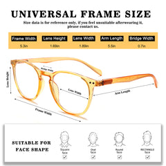 KERECSEN 3 Pack Fashionable Women's Men's Use Reading Glasses Anti-Blue Light Blocking Electronics Blue Light 237-3C