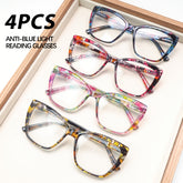 KERECSEN Blue Light-blocking Reading Glasses, Designed Specifically for Women. Featuring Premium Blue Light-blocking Lenses with Spring Hinges, Effectively Relieve Eye Strain, Ideal for Computer Work, Outdoor Activities As A Holiday Gift.