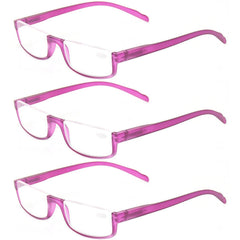 KERECSEN 3 Pack Semi-Rimless Reading Glasses Unisex 078 - kerecsen