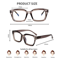 Square Blue Light Blocking Reading Glasses Unisex 4 Pack FLG001 | KERECSEN