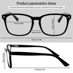 KERECSEN 3 Pack Rectangle Multifocal Glasses Unisex DJD000 - kerecsen