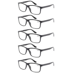 KERECSEN 5 Pack Rectang Reading Glasses Unisex 163 - kerecsen