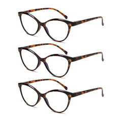 KERECSEN 3 Pack Cat Eye Blue Light Blocking Computer Glasses Unisex my001