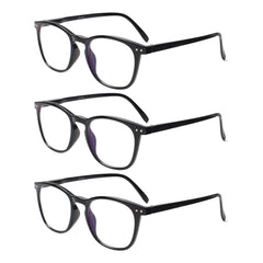 KERECSEN 3 Pack Rectangle Blue Light Blocking Computer Glasses Unisex FLG159 - kerecsen