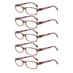 KERECSEN 5 Pack Rectangle Blue Light Blocking Computer Glasses Unisex FLG069-4 - kerecsen