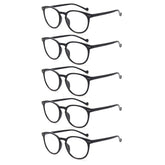 KERECSEN 5 Pack Round Frame Reading Glasses Unisex 253 - kerecsen