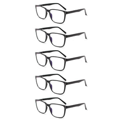 KERECSEN 5 Pack Rectangle Blue Light Blocking Computer Glasses FLG028