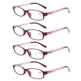 KERECSEN 4 Pack Oval Frame Reading Glasses Unisex 060 - kerecsen