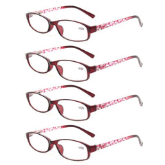 KERECSEN 4 Pack Oval Frame Reading Glasses Unisex 060 - kerecsen