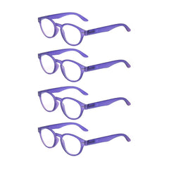 KERECSEN 4 Pack Round Frame Solid Color Reading Glasses Unisex 091 - kerecsen