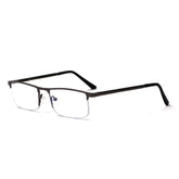 KERECSEN Rectangle Metal Semi-Rimless Blue Light Blocking Computer Glasses Unisex FLG003 - kerecsen