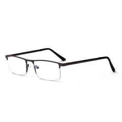 KERECSEN Rectangle Metal Semi-Rimless Blue Light Blocking Computer Glasses Unisex FLG003 - kerecsen