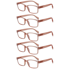 KERECSEN 5 Pack Rectangle Blue Light Blocking Computer Glasses FLG021