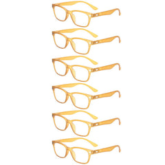 KERECSEN 6 Pack Rectangle Reading Glasses Unisex 148-2
