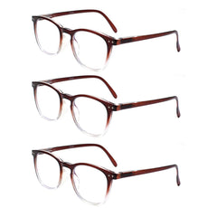 KERECSEN 3 Pack Big Oval Blue Light Blocking Computer Glasses Unisex FLG159