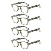 KERECSEN 4 Pack Oval Demi Reading Glasses Unisex 141-7 - kerecsen