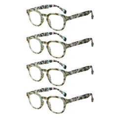 KERECSEN 4 Pack Oval Demi Reading Glasses Unisex 141-7 - kerecsen