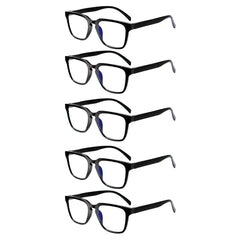 KERECSEN 5 Pack Rectangle Reading Glasses Unisex 185-5 - kerecsen
