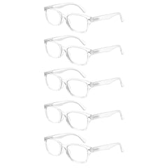 KERECSEN 5 Pack Rectangle Readung Glasses Unisex 017