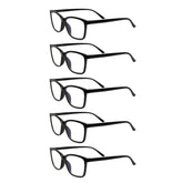 KERECSEN 5 Pack Rectangle Blue Light Blocking Computer Glasses Unisex FLG273 - kerecsen