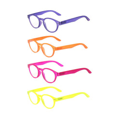KERECSEN 4 Pack Round Frame Solid Color Reading Glasses Unisex 091 - kerecsen