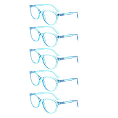 KERECSEN 5 Pack Oval Blue Light Blocking Computer Glasses Unisex FLG143 - kerecsen