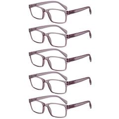 KERECSEN 5 Pack Rectangle Blue Light Blocking Computer Glasses FLG021