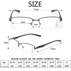 KERECSEN Metal Frame Multifocal Glasses Unisex DJD402 - kerecsen