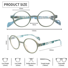 KERECSEN 6 Pack Oval Blue Light Blocking Computer Glasses Unisex FLG3058 - kerecsen