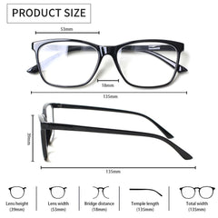 KERECSEN 6 Pack Rectangle Reading Glasses Unisex 246 - kerecsen