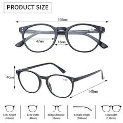 KERECSEN 4 Pack Oval Reading Glasses 169-3 - kerecsen