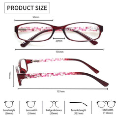 KERECSEN 4 Pack Oval Frame Reading Glasses Unisex 060 - kerecsen