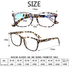 KERECSEN 5 Pack Rectangle Blue Light Blocking Computer Glasses Unisex FLG000 - kerecsen